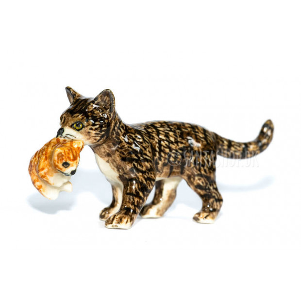 Gaver til kattevenner Miniature katte med killinger sæt 3 stk. Miniature katte med killinger sæt 3 stk.