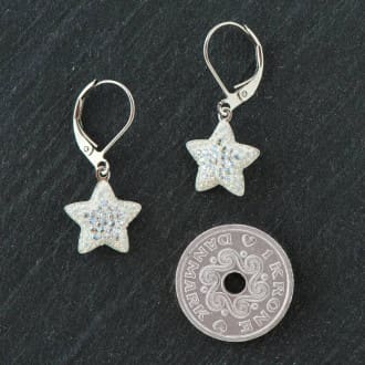Elegante stjerne øreringe med Swarovski krystaller Elegante stjerne øreringe med Swarovski krystaller