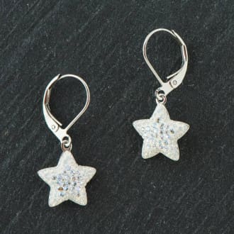 Elegante stjerne øreringe med Swarovski krystaller