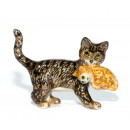 Miniature katte med killinger sæt 3 stk.