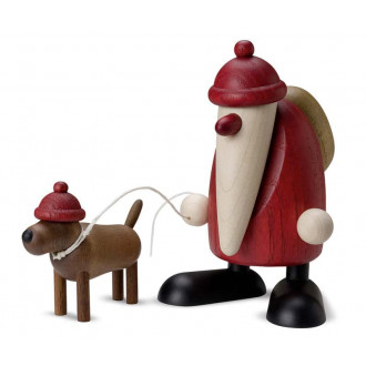 Julemand med hund 9 cm Julemand med hund 9 cm