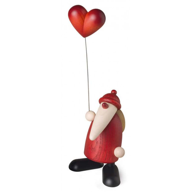 Björn Köhler julemand med hjerteballon 9 cm