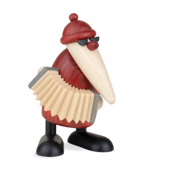 Julemand spiller harmonika 9 cm Julemand spiller harmonika 9 cm