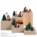 Julepynt i træ Björn Köhler miniature julemand sæt 5 Björn Köhler miniature julemand sæt 5