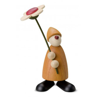 Lykkebringer Philip med blomst - gul 8,3 - 12 cm Lykkebringer Philip med blomst - gul 8,3 - 12 cm