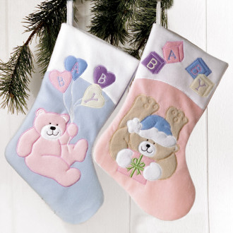 Babys første julesok lyseblå Babys første julesok lyseblå