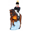 julekugle dressurhest med rytter Dressurhest julekugle 12 cm