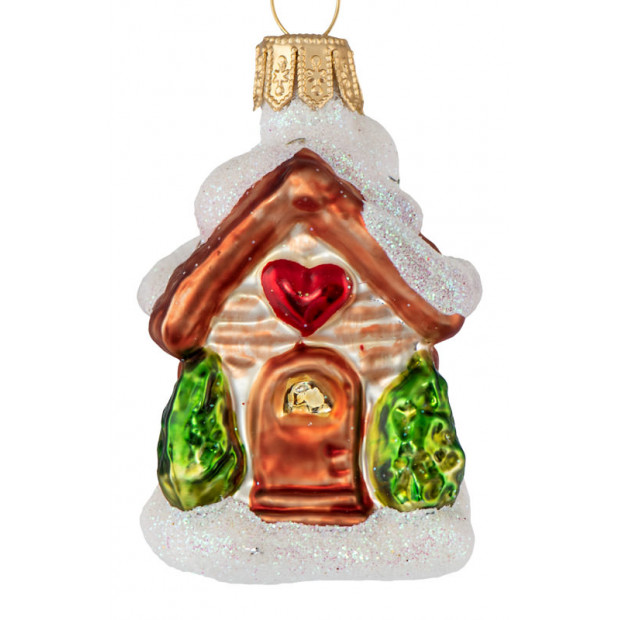 Juletræspynt - Lille hus med hjerte