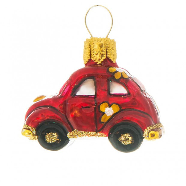 Miniature julepynt - rød bil