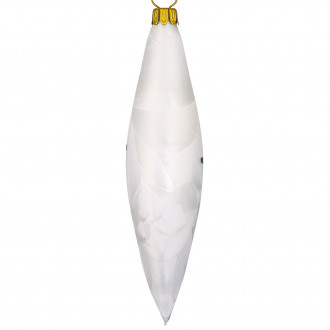 Hvid Jul istap julekugle 11 cm Hvid Jul istap julekugle 11 cm