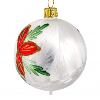 Hvid Jul reflektor julekugle 6 cm Hvid Jul reflektor julekugle 6 cm