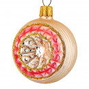 Romantisk julekugle med to reflektorer 5,5 cm Romantisk julekugle med to reflektorer 5,5 cm