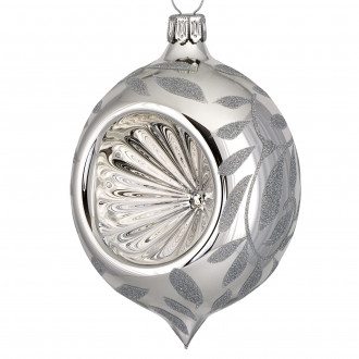 Elegance dråbe julekugle sølv - 9 cm Elegance dråbe julekugle sølv - 9 cm